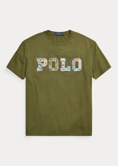 Playeras Polo Ralph Lauren Hombre Verde Oscuro Oliva - Classic Fit Logo - QPXEC6975